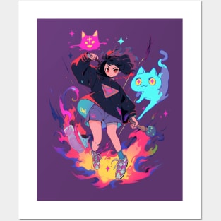 Cat adventure time Posters and Art